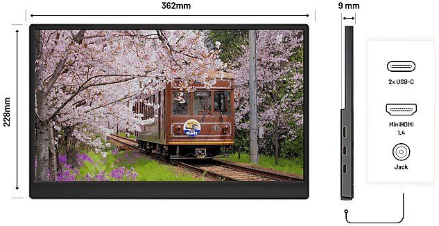 Monitor portativ JAPANNEXT JN-MD-i156F-LE, 15.6", IPS Full HD, i zi
