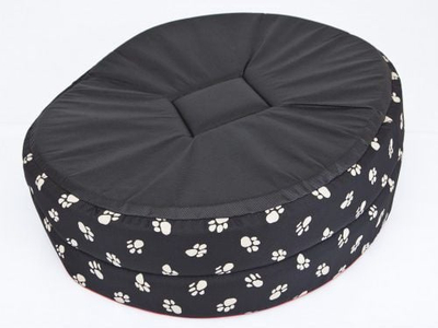 Shtrat qeni Hobbydog Foam Bed R9, codura, me shkumë, i zi me putra