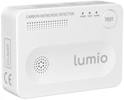 Detektor monoksidi karboni Lumio DCA001, autonom, me bateri, i bardhë