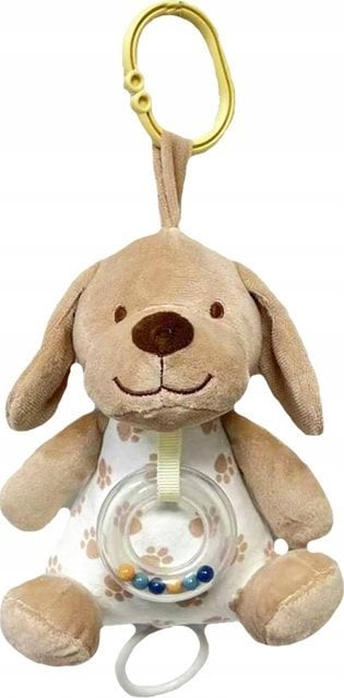 Lodër muzikore për qen Tullo, 18 cm, pelush, bezhë