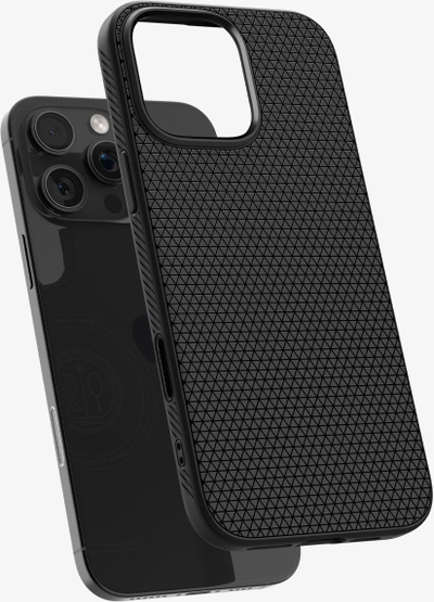 Maskë telefoni Spigen Liquid Air T MagSafe, për iPhone 16 Pro, e zezë mat