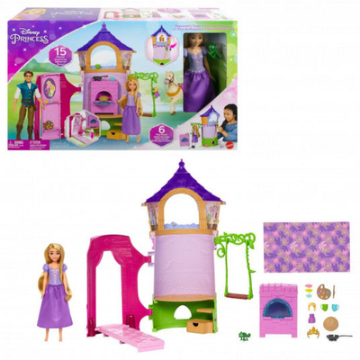Set lodër Disney Princess Rapunzel and Tower HLW30, kullë loje, 15 gjoja, shumëngjyrësh