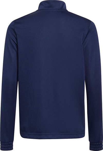 Bluzë sportive për kalamoj Adidas Entrada 22 Tr Top Jr H57484, poliester i ricikluar, me zinxhir 1/4, blu navy
