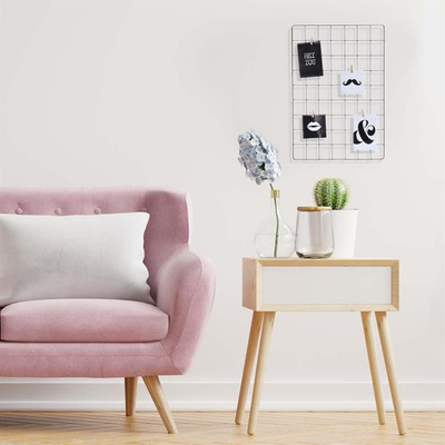 Rraf muri metalik për foto Wall Rack, rrjet dekorativ, i zi