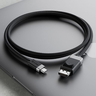 Kabllo ALOGIC Fusion USB‑C n’DisplayPort 1.2, 1m, 4K, e zezë