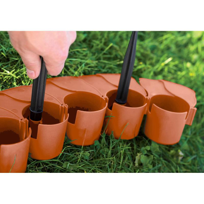 Palisadë kopshti Prosperplast IPAL7, 6 cm, 4.05 m, terrakotë