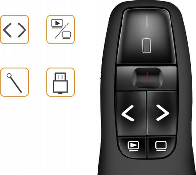 Pilot prezantimesh Carruzzo Presenter Pointer, wireless, me lazer, i zi