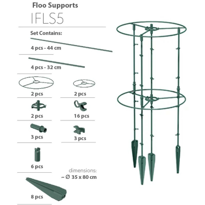 Mbajtëse bimësh Prosperplast Floo Supports, 35x80 cm, plastike, jeshile e errët