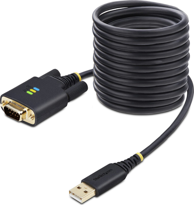 Kabllo USB në serial StarTech 10ft 3m, USB A në DB9 RS232, çip FTDI, e zezë