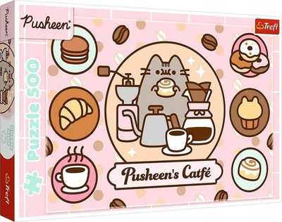 Puzzle Trefl Pusheen's Café, 500 pjesë, shumëngjyrësh