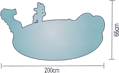 Pishinë me ajër SunClub Water Pool Playground, 200 x 152 x 40 cm, me rrëshqitëse dhe burim uji, shumëngjyrëshe