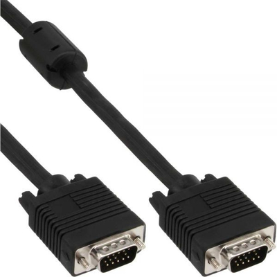 Kabllo VGA InLine 17719B, 2m, mashkull-mashkull, e zezë