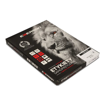 Etiketa vetëngjitëse Emerson A4 118x118mm, 100 fletë, t'bardha