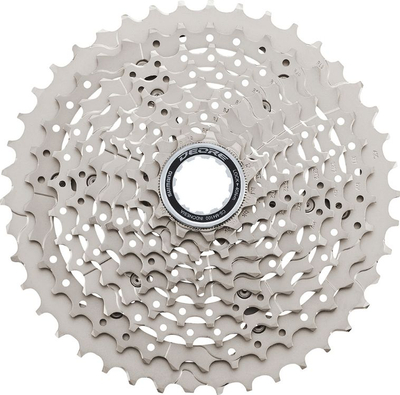 Kasetë biçiklete Shimano Deore CS-M4100, 10 marshesh, 11-42T, argjendtë