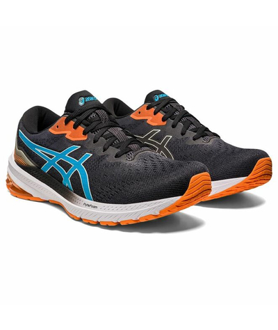 Atlete vrapimi ASICS GT-1000 11 për burra, stabilitet, e zezë me portokalli, nr 43