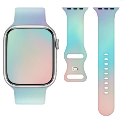 Rrip silikoni për smartwatch, universal 22mm, ngjyrë mint pastel