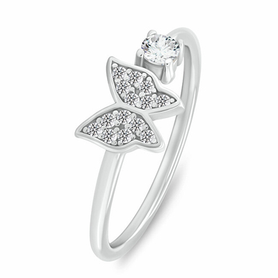 Unazë për femra Brilio Silver Butterfly RI142W