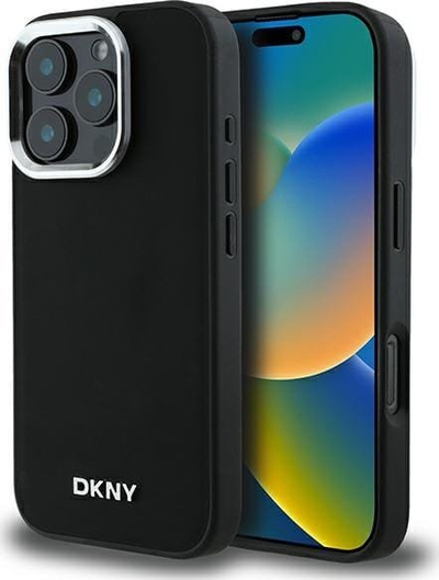 Mbulesë telefoni DKNY DKHMP16LPSCMCLK, për iPhone 16 Pro 6.3", MagSafe, e zezë