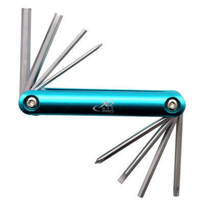 Set mjete biçiklete XQ Max Pro, multitool 8 në 1, blu