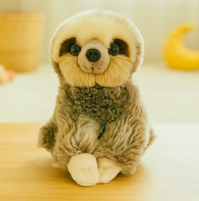 Lodër pellushi sloth, 19cm, gri krem