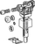 Valvul mbushëse Geberit Type 383, për rezervuar WC, lidhje uji 3/8", bronzi