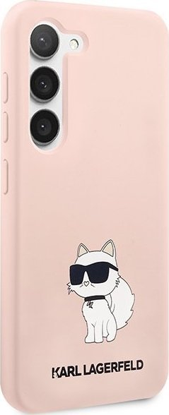 Mbulesë telefoni Karl Lagerfeld KLHCS23MSNCHBCP, për Samsung Galaxy S23 Plus, silikon, rozë
