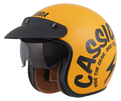 Helmetë moto CASSIDA Oxygen 2.0 Gear, diellore, ECE 22.06, S, verdhë e zezë