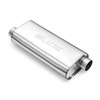 Muffler sportiv SLIDE Middle, 2.5" 63mm, çelik inox 304, 550mm, argjendtë
