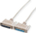 Kabllo serial Roline DB25 mashkull me DB25 femër, 4.5m, gri