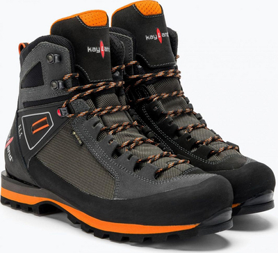 Këpucë mali për burra Kayland Cross Mountain GTX, Gore Tex, shollë Vibram, gri me portokalli