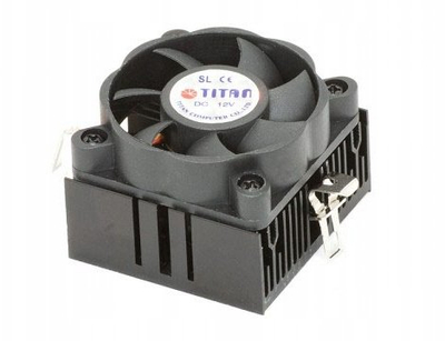 Ладилник за процесор Титан TTC-K621FT, 12V, со вентилатор, црн