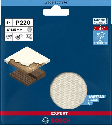 Disk gërryes Bosch Expert M480, 125mm, grun 220, pako me 5 copa