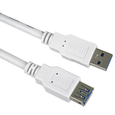 Kabllo zgjatues USB PremiumCord USB 3.0 A mashkull – A femër, 5 Gbps, 1 m, e bardhë