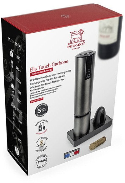 Hapës elektrik tapash Peugeot Elis Touch, bateri Li-ion, karikim USB, inox