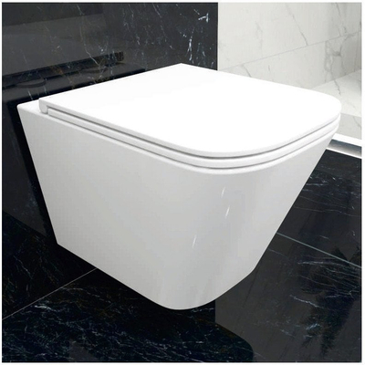 WC e varur Aquaform Getafe Rimless CE MW 002 11, me ulëse slim soft close, e bardhë