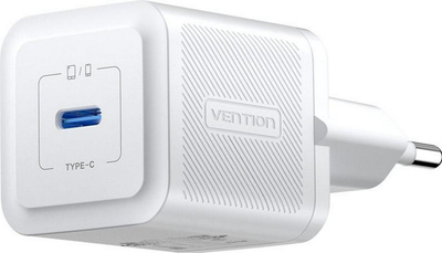 Karikues muri Vention GaN, 20W, USB C PD3.0 QC3.0, i bardhë
