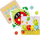 Lojë druri me kunja Tooky Toy Pattern Pegs Big, edukative, me figura insektesh, shumëngjyrëshe