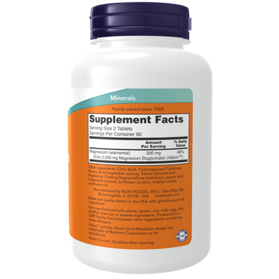 Magnesium Glycinate 2000 mg NOW Foods, 180 tableta