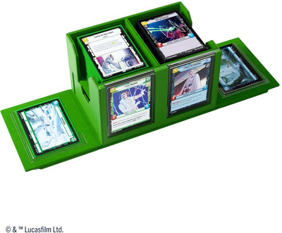 Kuti kartash Gamegenic Star Wars Unlimited Double Deck Pod, për 2 deck, jeshile