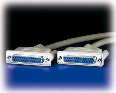 Kabllo serial Roline DB25 F/F, 3m, gri