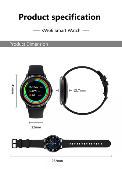 Orë e mençur Xiaomi Imilab KW66, e zezë
