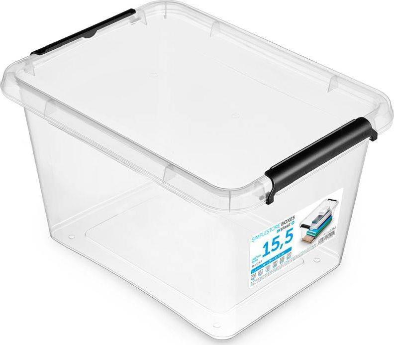 Kuti plastike për ruajtje FGV, 15.5L, transparente, me kapak