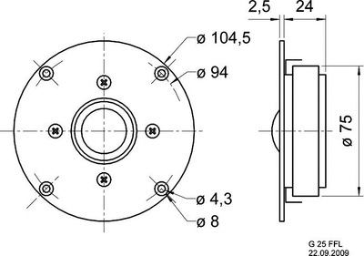 Altoparlant briri Visaton 140W, 8Ω, 1 kHz – 30 kHz, i zi