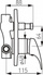 Bateri dushi Ferro One Concealed, 2 funksione, krom