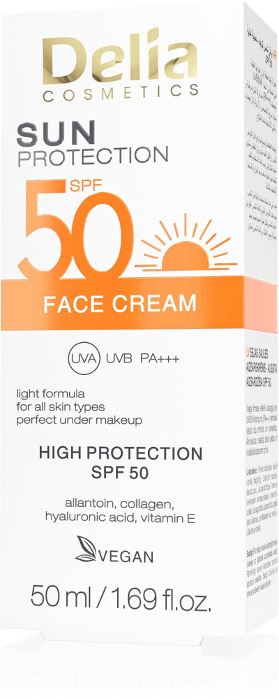 Krem fytyre Delia Sun Protect, SPF 50, 50ml