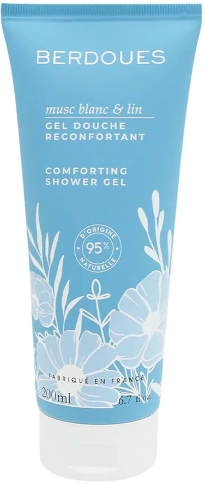Xhel dushi Berdoues Musc Blanc & Lin, 200ml, unisex, ambalazh blu