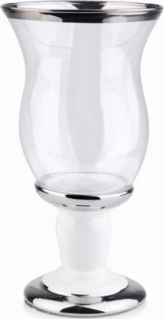 Mbajtëse qirinjsh Mondex RITA SR, qeramike, 26cm, e bardhë