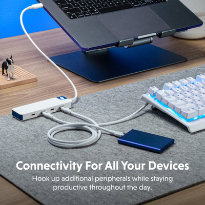 Dock USB C Targus HyperDrive Wired, shumë porta, e bardhë