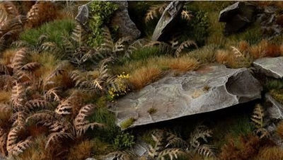 Aksesor modelimi Gamers Grass Laser Plants Dry Bracken, gjethe fieri të tharë, ngjyrë kafe