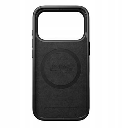 Këllëf për telefon Nomad Modern, për iPhone 17 Pro, lëkurë Horween, i zi